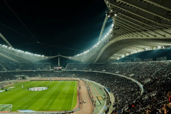 football stadium at night